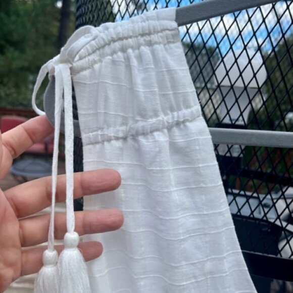 Torrid Window Pane V-Neck Sleeveless Tank White Tassel Lined Sz Plus 3 3X 22-24 - Picture 5 of 11